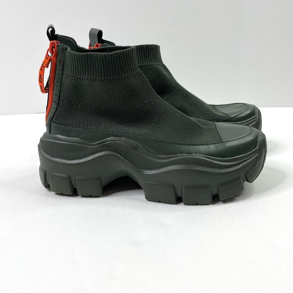 Platform Knit High Top Boots